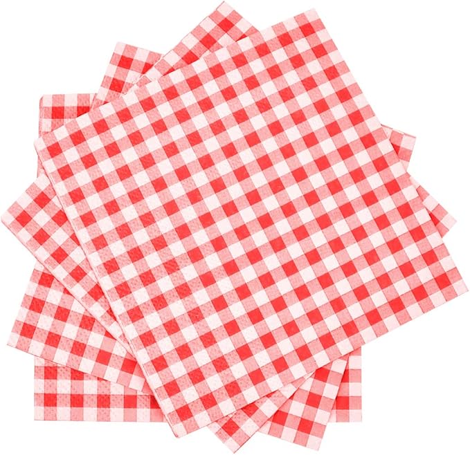 Servilletas Vichy Rojo