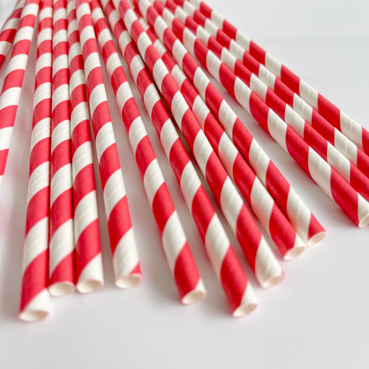 Pitillos Diagonal Rojos