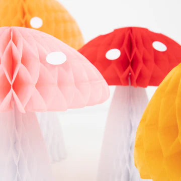 Decoración Hongos nido de abeja
