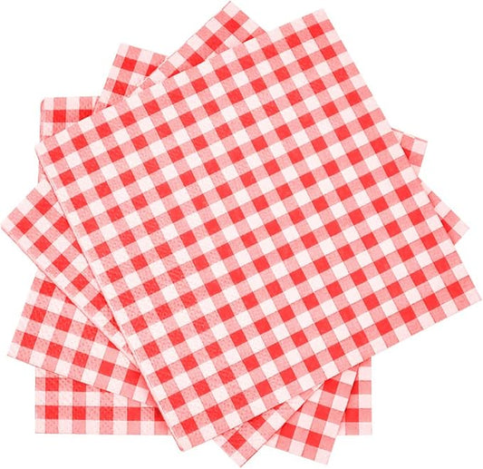 Servilletas Vichy Rojo