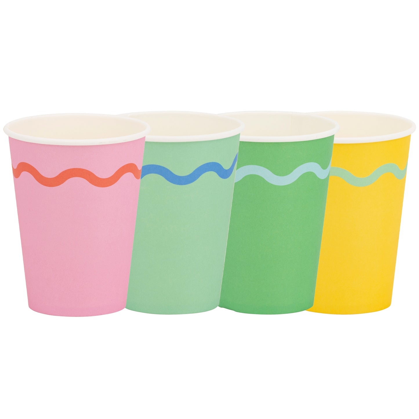 Vasos colores vivos Ondas