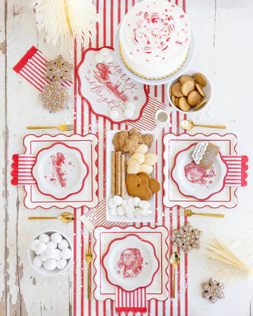 Camino de Mesa de Rayas Rojas