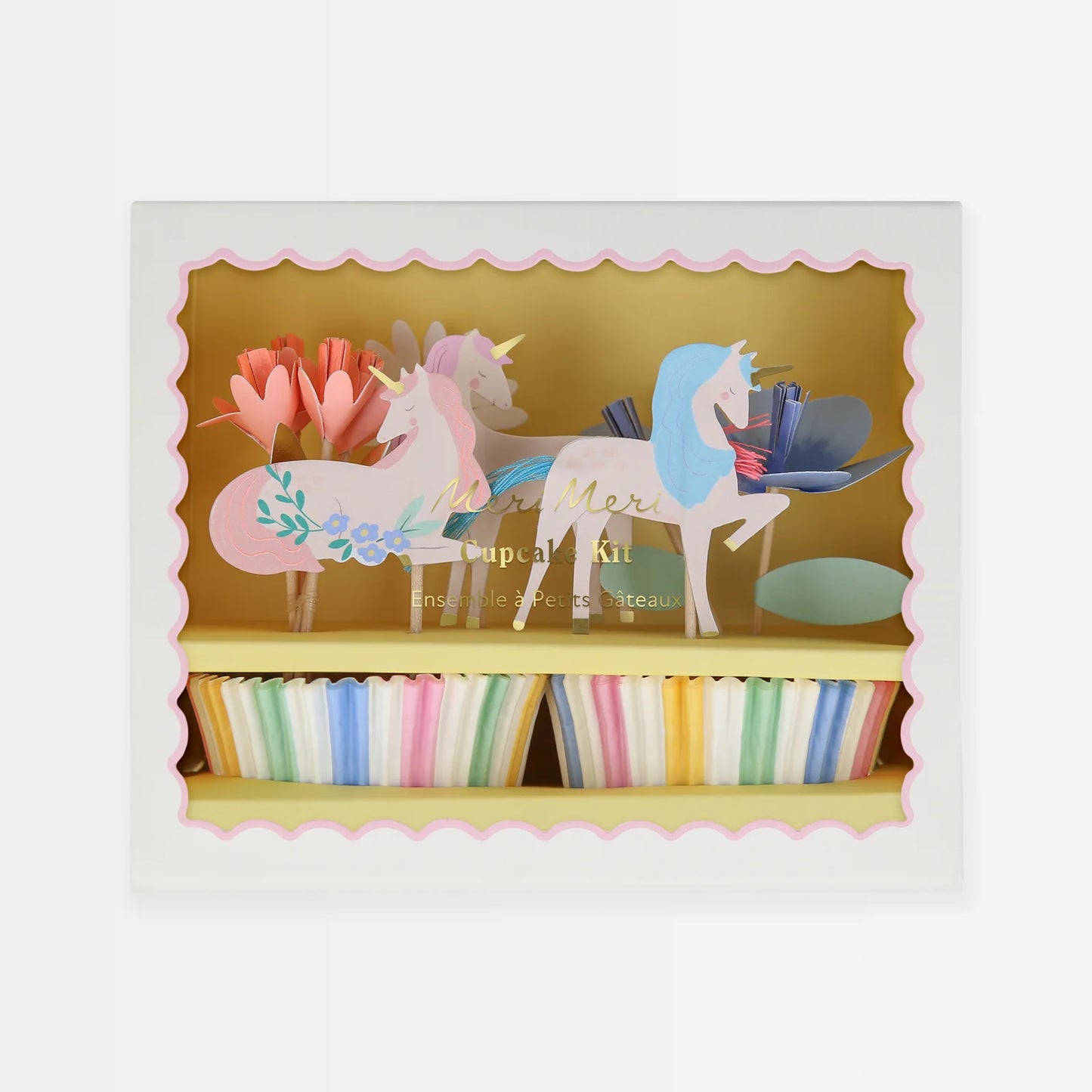 Kit para cupcakes unicornios en la pradera