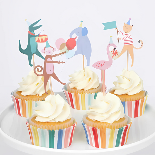 Kit para cupcakes desfile de animales